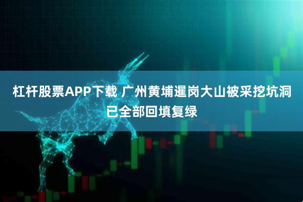 杠杆股票APP下载 广州黄埔暹岗大山被采挖坑洞已全部回填复绿